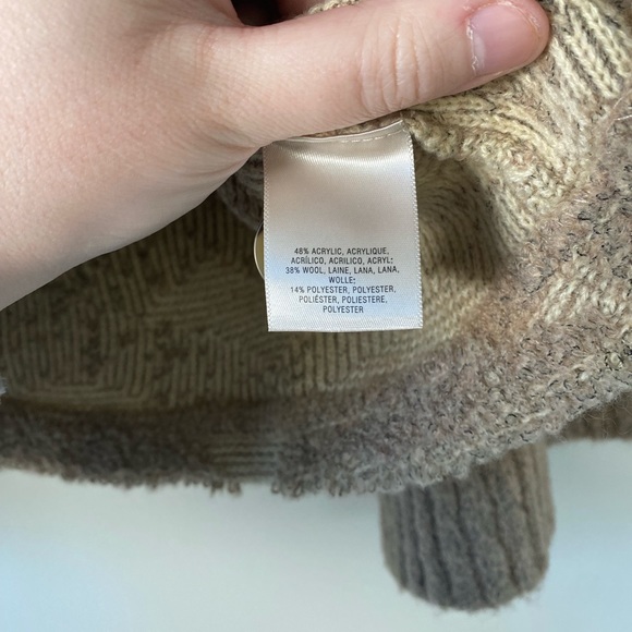 Anthropologie Rosie Neira Intarsia Lattice Double Breasted Cardigan - Picture 5 of 8